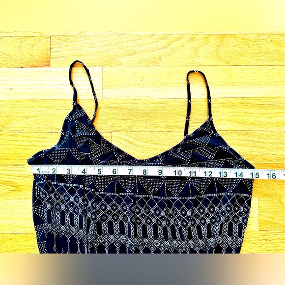 H&M Printed Black and White Romper with Tasseled Drawstring Waist Size XS - Picture 5 of 5